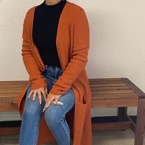 Burnt orange cardigan